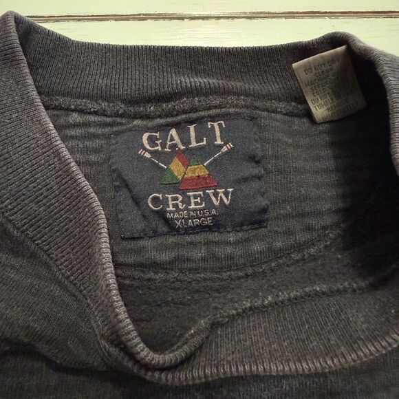 VTG RARE Univ of Nebraska Huskers Galt Crew Grey Football Sweatshirt Men XL USA - Picture 4 of 10